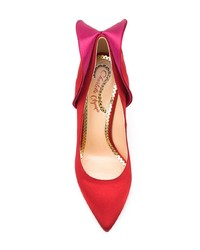 Красные сатиновые туфли от Charlotte Olympia
