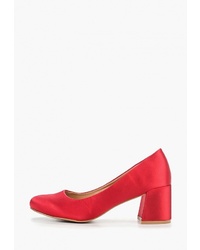 Красные сатиновые туфли от Catisa