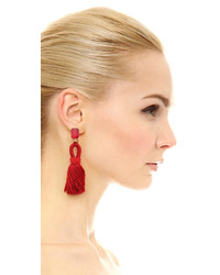 Красные серьги от Oscar de la Renta