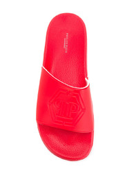 Мужские красные сланцы от Philipp Plein