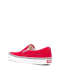 Мужские красные слипоны из плотной ткани от Vans