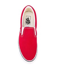 Мужские красные слипоны из плотной ткани от Vans