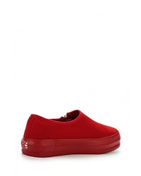 Женские красные слипоны из плотной ткани от Keddo