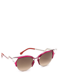Женские красные солнцезащитные очки от Fendi