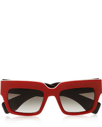 Женские красные солнцезащитные очки от Prada