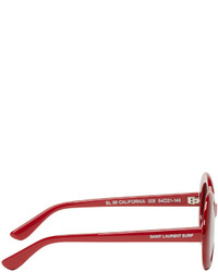 Мужские красные солнцезащитные очки от Saint Laurent