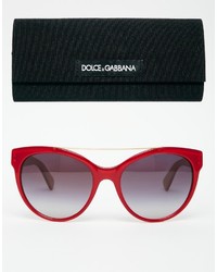 Женские красные солнцезащитные очки от Dolce & Gabbana