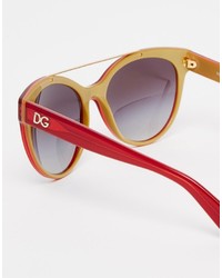 Женские красные солнцезащитные очки от Dolce & Gabbana