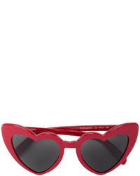 Женские красные солнцезащитные очки от Saint Laurent
