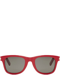 Мужские красные солнцезащитные очки от Saint Laurent