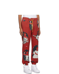 Мужские красные спортивные штаны с принтом от Pyer Moss