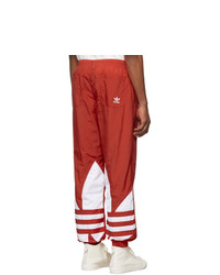 Мужские красные спортивные штаны с принтом от adidas Originals