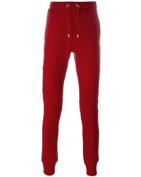 Мужские красные спортивные штаны от Balmain