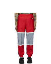 Мужские красные спортивные штаны от Burberry