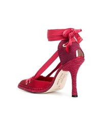 Красные туфли из плотной ткани от Castaner