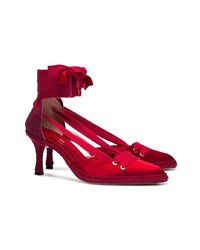 Красные туфли из плотной ткани от Castaner