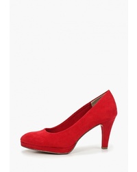 Красные туфли из плотной ткани от Marco Tozzi