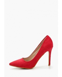 Красные туфли из плотной ткани от Queen Vivi
