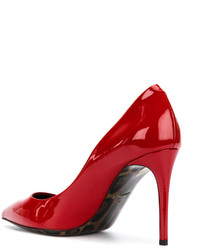 Красные туфли с принтом от Dolce & Gabbana