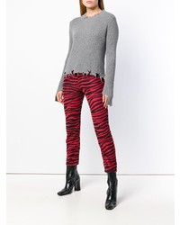 Красные узкие брюки с принтом от Isabel Marant Etoile