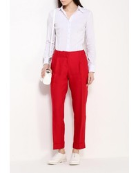 Красные узкие брюки от Baon