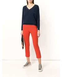 Красные узкие брюки от Theory