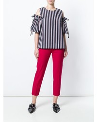 Красные узкие брюки от Piazza Sempione