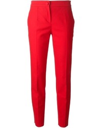 Красные узкие брюки от Dolce & Gabbana