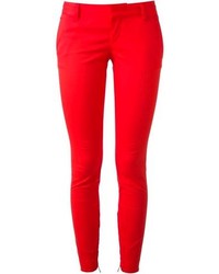 Красные узкие брюки от Dsquared2