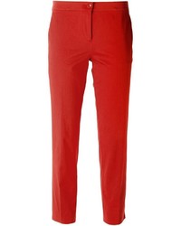 Красные узкие брюки от Etro