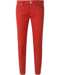 Красные узкие брюки от (+) People
