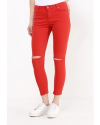 Красные узкие брюки от Please