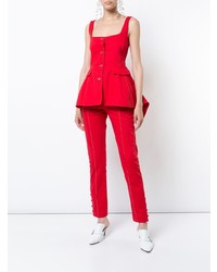 Красные узкие брюки от Rosie Assoulin