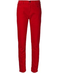 Красные узкие брюки от Tomas Maier