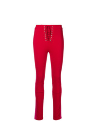 Красные узкие брюки от Unravel Project