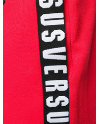 Мужские красные хлопковые брюки с принтом от Versus