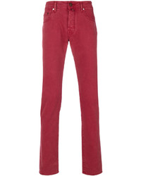 Мужские красные хлопковые брюки от Jacob Cohen