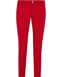 Женские красные шелковые брюки от Gucci