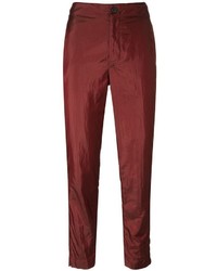 Женские красные шелковые брюки от Isabel Marant