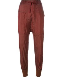 Женские красные шелковые брюки от Isabel Marant