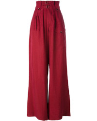 Женские красные шелковые брюки от Joseph
