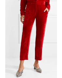 Женские красные шелковые классические брюки от Sies Marjan