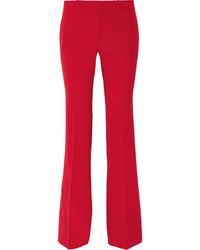 Красные шерстяные брюки-клеш от Gucci