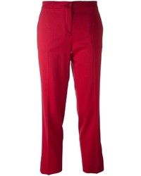 Женские красные шерстяные брюки от Etro