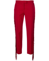 Женские красные шерстяные брюки от Marco De Vincenzo