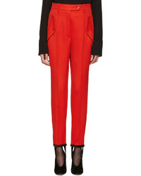 Женские красные шерстяные брюки от Nina Ricci