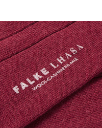 Мужские красные шерстяные вязаные носки от Falke