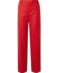 Женские красные шерстяные классические брюки от The Row