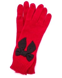 Женские красные шерстяные перчатки от Kate Spade