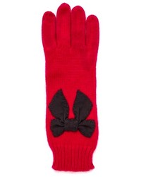 Женские красные шерстяные перчатки от Kate Spade
